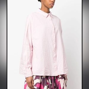 Beautiful Lilac Pink Linen Blend Long Sleeve Blouse Size 26